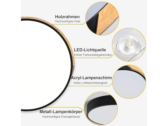 Qamra led-plafondlamp (40 cm) - afbeelding 2 van  3