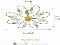 Qcyuui 8-lichts plafondlamp - afbeelding 3 van  3
