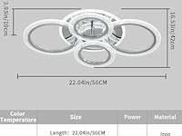 Qcyuui moderne plafondlamp - afbeelding 2 van  3