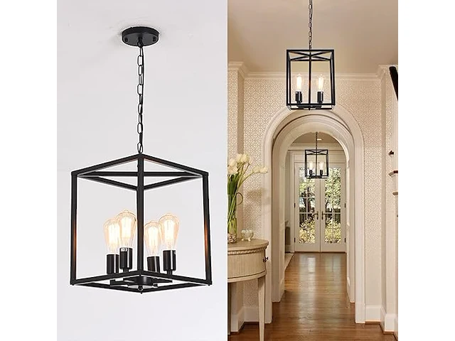 Qcyuui vintage hanglamp - afbeelding 1 van  3