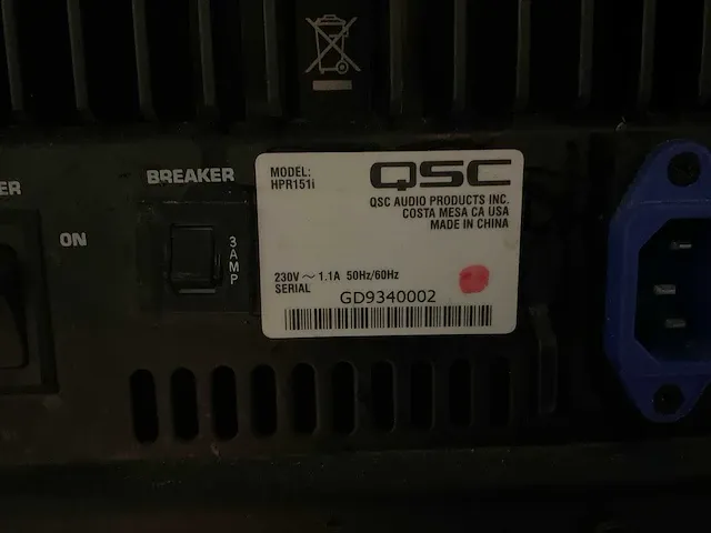 Qsc hpr151i active speaker - afbeelding 6 van  6