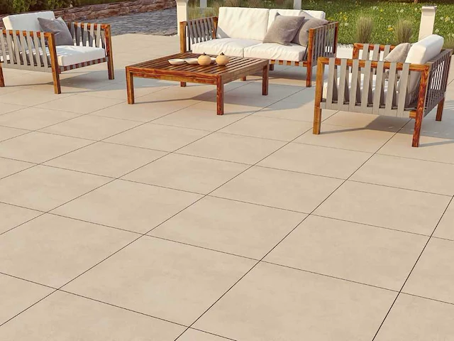 Qua granite ark ivory outdoor tegel 60x60x2 cm 46,08 m² - afbeelding 1 van  6