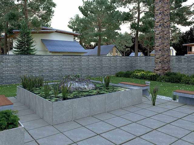 Qua granite blue outdoor tegel 60x60x2 cm 69,12 m² - afbeelding 1 van  7
