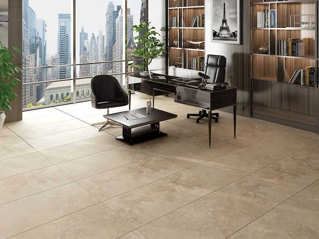 Qua granite crema travertino mat 100x100 cm tegel 60 m² - afbeelding 1 van  2