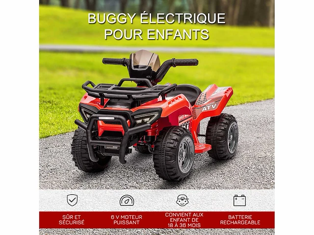 Quad buggy elektrische auto kind - afbeelding 8 van  12