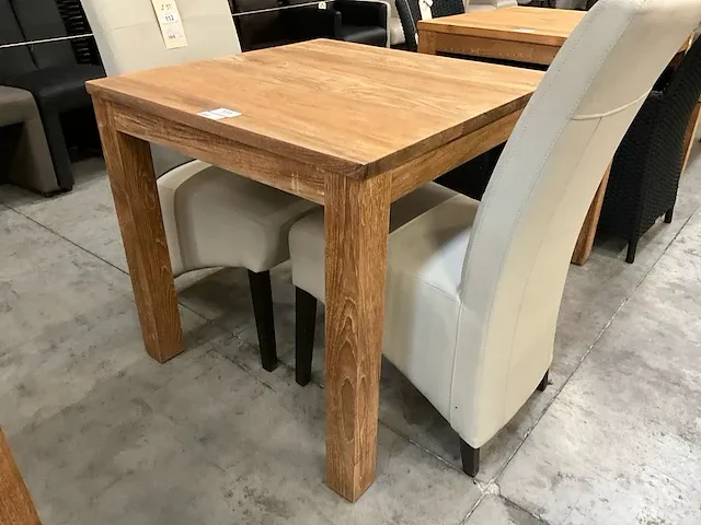 Quality collection interieurtafel teak 80 x 80 x h78cm p8 - afbeelding 1 van  3