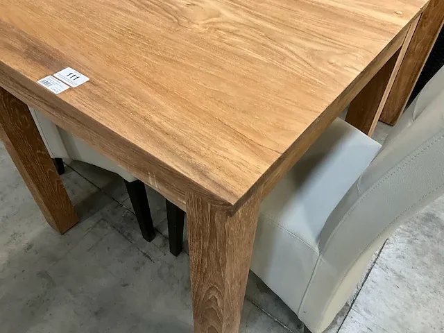Quality collection interieurtafel teak 80 x 80 x h78cm p8 - afbeelding 2 van  3