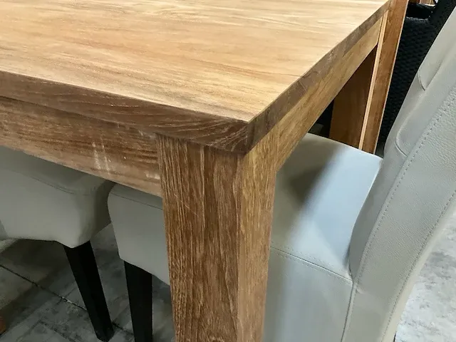 Quality collection interieurtafel teak 80 x 80 x h78cm p8 - afbeelding 3 van  3