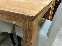 Quality collection interieurtafel teak 80 x 80 x h78cm p8 - afbeelding 3 van  3