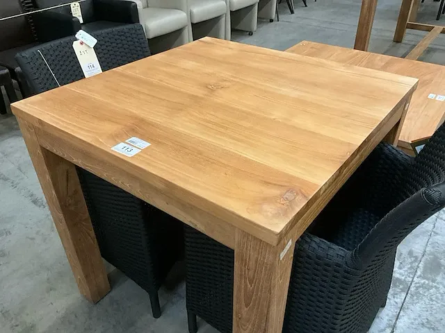 Quality collection interieurtafel teak 80 x 80 x h78cm p8 - afbeelding 2 van  3