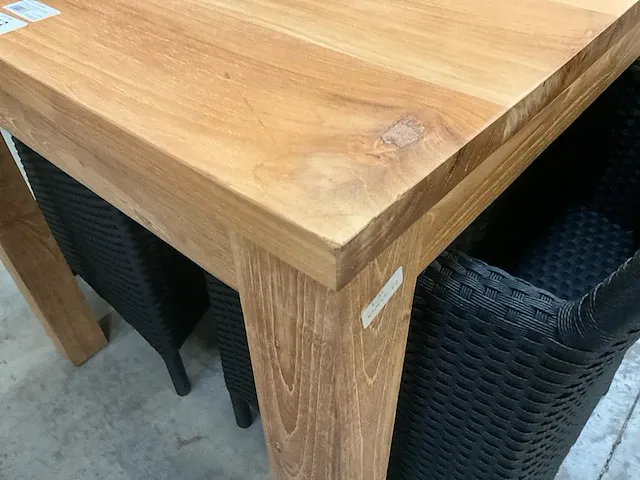 Quality collection interieurtafel teak 80 x 80 x h78cm p8 - afbeelding 3 van  3