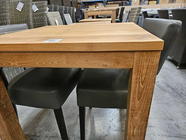 Quality collection interieurtafel teak 80 x 80 x h78cm p8 - afbeelding 4 van  4