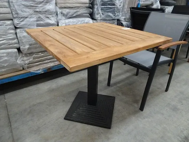 Quality collection tuintafel horeca 80 x 80 centrale voet - afbeelding 2 van  5