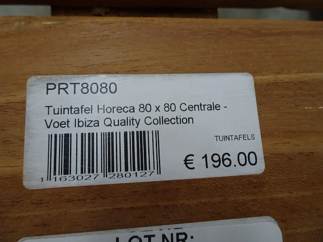 Quality collection tuintafel horeca 80 x 80 centrale voet - afbeelding 5 van  5