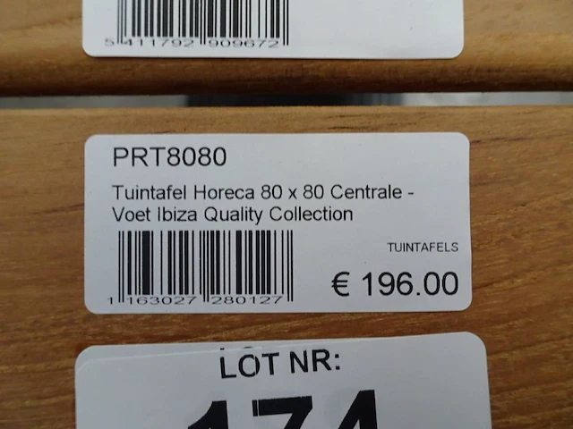 Quality collection tuintafel horeca 80cm centrale voet - afbeelding 4 van  4