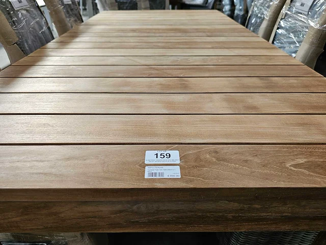 Quality collection tuintafel teak ten vast 200 x 100cm - afbeelding 3 van  3