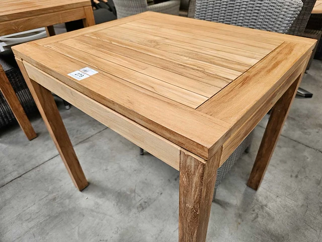 Quality teak tuintafel francoise horeca 70 x 80cm - afbeelding 3 van  4