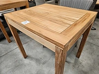 Quality teak tuintafel francoise horeca 70 x 80cm - afbeelding 3 van  4