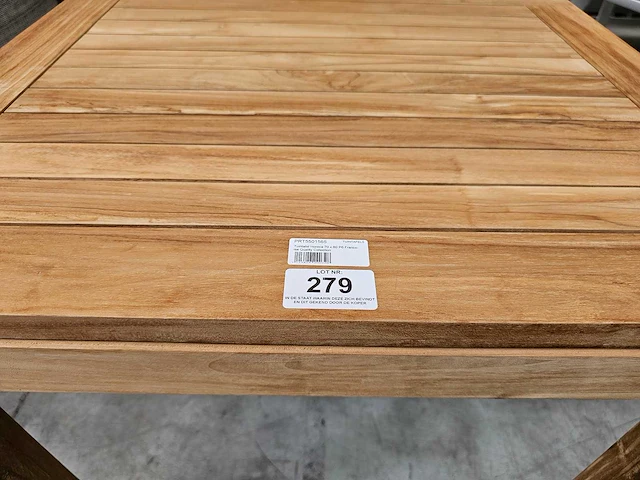 Quality teak tuintafel francoise horeca 70 x 80cm - afbeelding 4 van  4