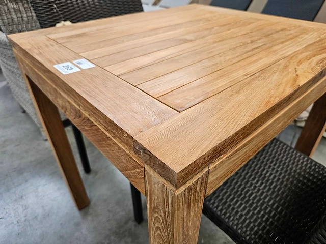 Quality teak tuintafel francoise horeca 70 x 80cm - afbeelding 2 van  3