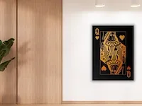 Queen of cards 60x80 cm - canvas wanddecoratie - afbeelding 2 van  2