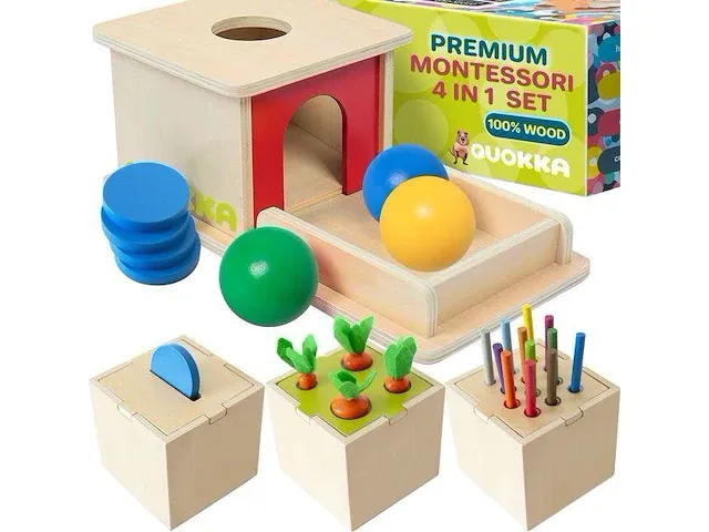 Quokka premium 4in1 montessori houten speelset - afbeelding 5 van  5