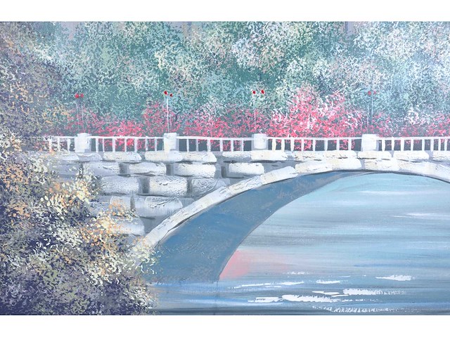 R. elliot - skyline - olie op doek - 119x149 cm - afbeelding 10 van  13