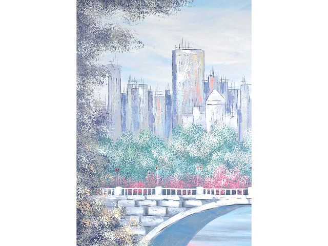 R. elliot - skyline - olie op doek - 119x149 cm - afbeelding 11 van  13