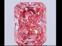 Radiant diamond 1.02 ct fancy pink vs1 (igi certified) - afbeelding 1 van  5