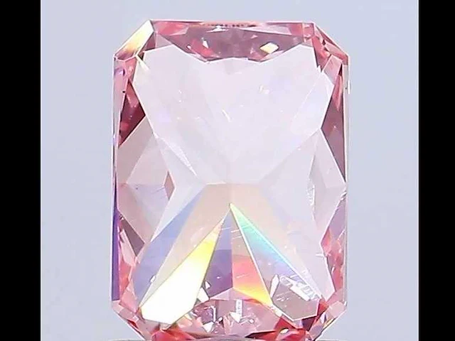 Radiant diamond 1.02 ct fancy pink vs1 (igi certified) - afbeelding 2 van  5