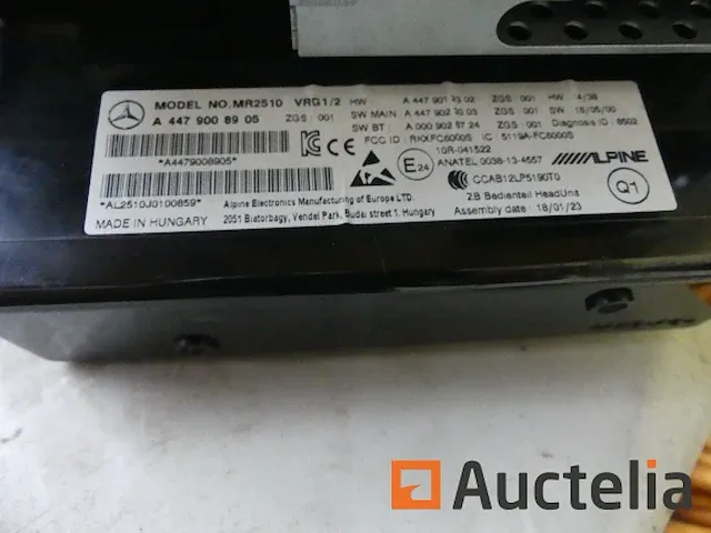 Radio- en centrale bedieningselementen voor mercedes alpine mr2510 vrg1/2 voertuig - afbeelding 1 van  4