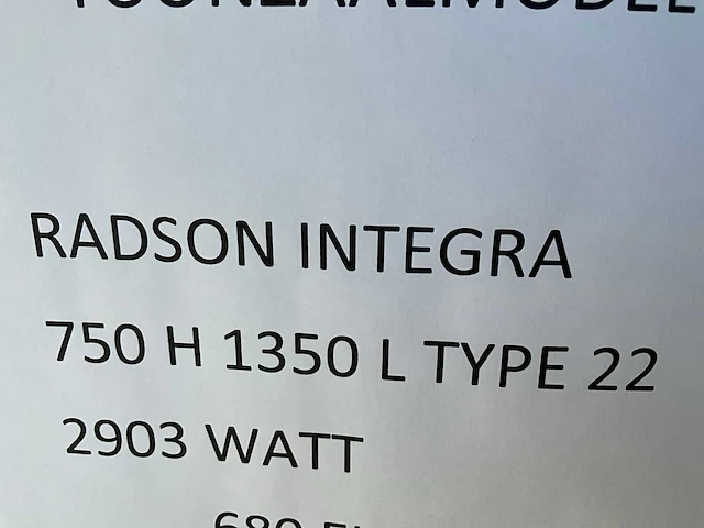 Radson integra radiator - afbeelding 4 van  5