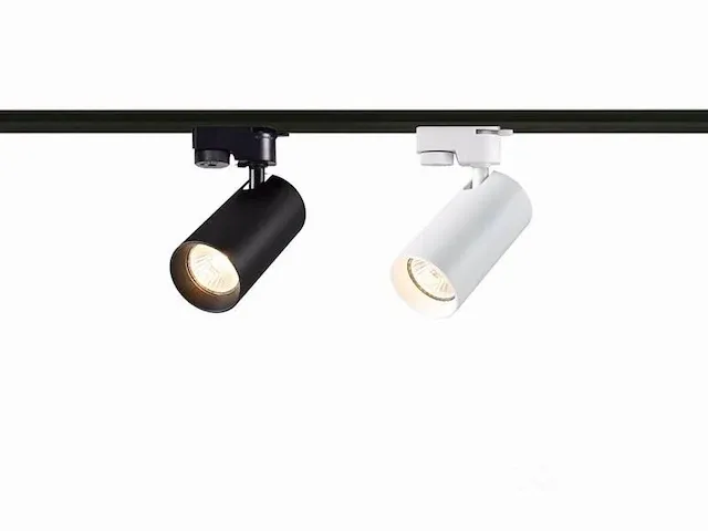Railspot gu10 armatuur cilinder zand wit met ring draaibaar - afbeelding 3 van  5