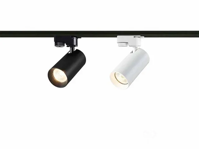 Railspot gu10 armatuur cilinder zand zwart met ring draaibaar - afbeelding 3 van  5
