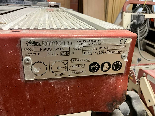 Raimondi pikus 75/105 tegelzaagmachine - afbeelding 6 van  7