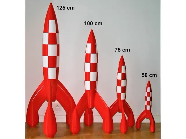 Raket kuifje - 100cm - pvc - afbeelding 13 van  13