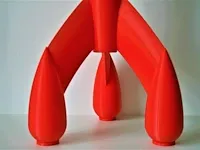 Raket kuifje - 100cm - pvc - afbeelding 6 van  13