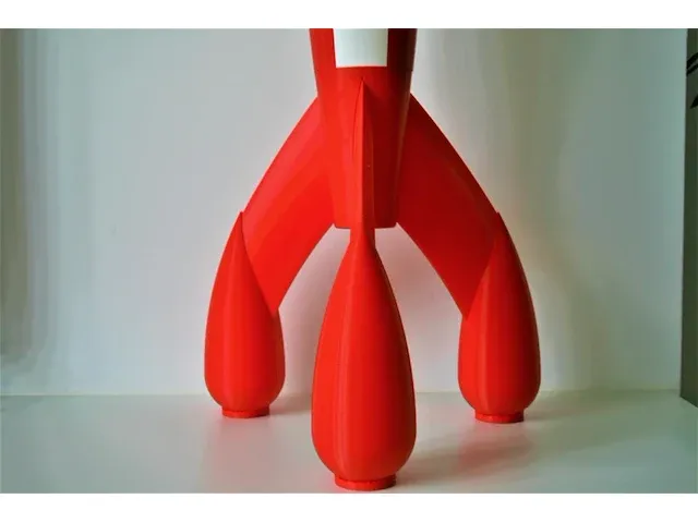 Raket kuifje - 100cm - pvc - afbeelding 9 van  13
