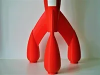 Raket kuifje - 100cm - pvc - afbeelding 9 van  13