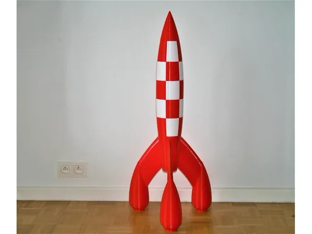 Raket kuifje - 125cm - pvc - afbeelding 1 van  9