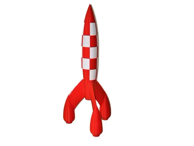Raket kuifje - 150cm - pvc - afbeelding 1 van  13
