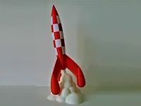 Raket kuifje - 54cm + stoom - pvc