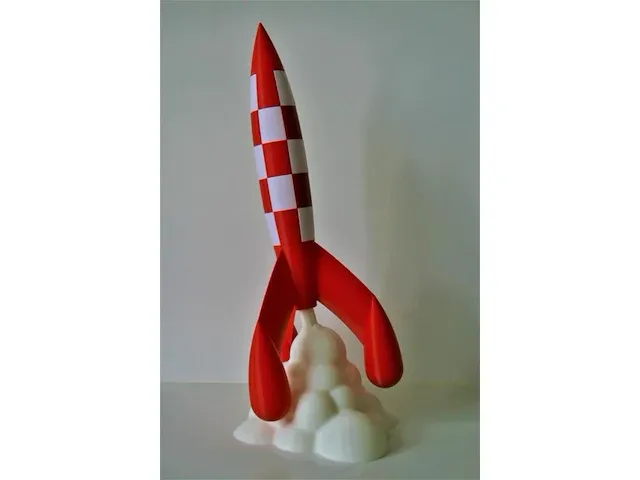 Raket kuifje - 54cm + stoom - pvc - afbeelding 2 van  12