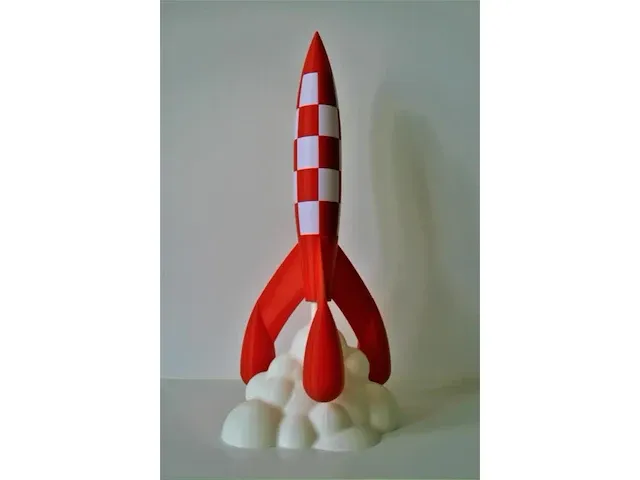 Raket kuifje - 54cm + stoom - pvc - afbeelding 3 van  12
