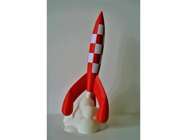 Raket kuifje - 54cm + stoom - pvc - afbeelding 4 van  12