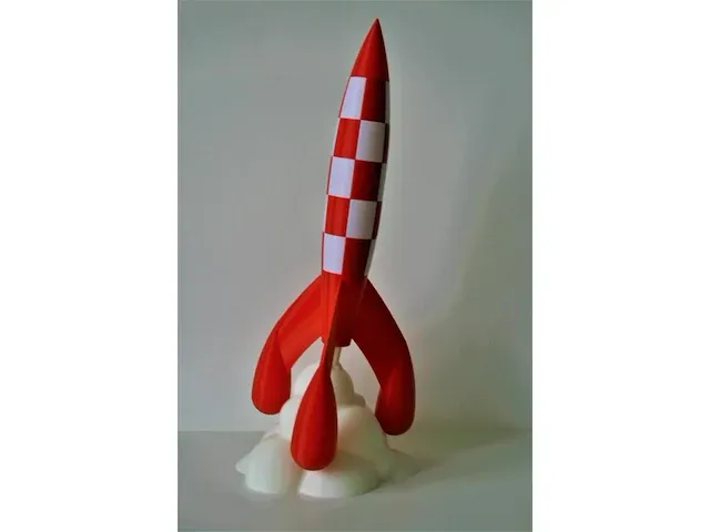 Raket kuifje - 54cm + stoom - pvc - afbeelding 5 van  12