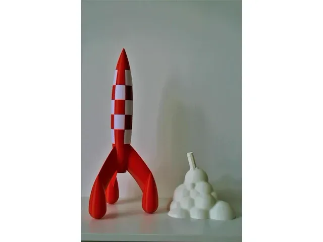 Raket kuifje - 54cm + stoom - pvc - afbeelding 8 van  12