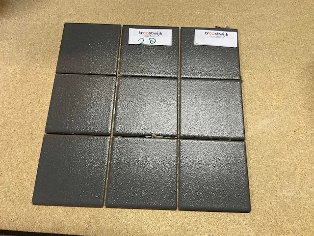 Ral 0004000 mat mozaiektegel 10x10 cm op vel 30x30 cm 25 m² - afbeelding 2 van  3