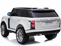 Range rover vogue elektrische kinderauto 12v - 2-zits - 1 tot 6 jaar - rubberen banden - wit (nieuw) - afbeelding 2 van  8