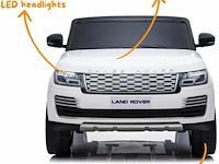 Range rover vogue elektrische kinderauto 12v - 2-zits - 1 tot 6 jaar - rubberen banden - wit (nieuw) - afbeelding 3 van  8